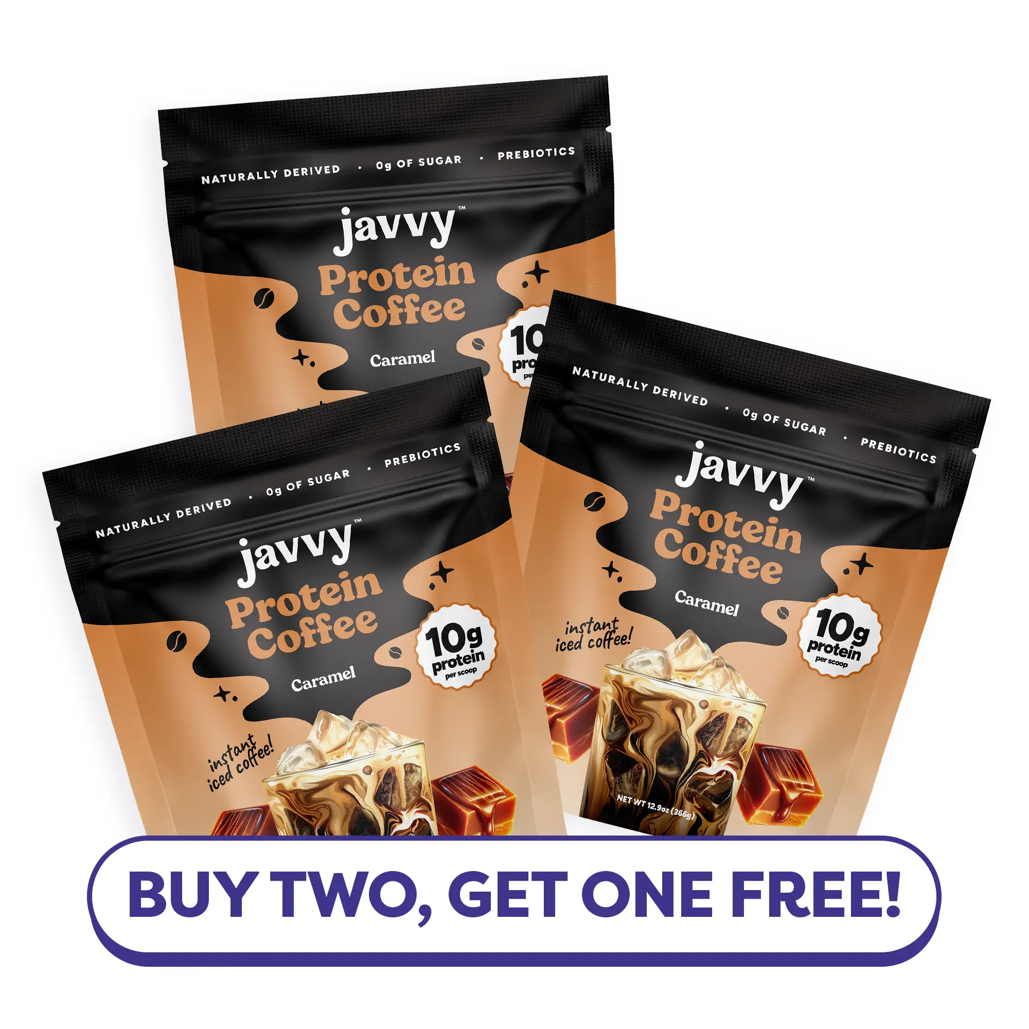 Buy 2, Get 1 Free - Caramel Protein Coffee