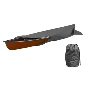600D Waterproof Kayak Cover, UV & Dust Protection Storage Bag for Canoes, Fishing Boats & Paddle Boards, Heavy-Duty Full Coverage with Zipper