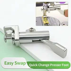 Fast Sewing Machine Presser Foot Change Tool, Sewing Supplies Crafts, No Tools Required, Universal Fit, Easy Installation, Efficient Labor Saving, Includes 2 Brushes