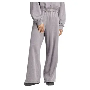 adidas Womens Premium Essentials Washed Loose Joggers Casual - Grey