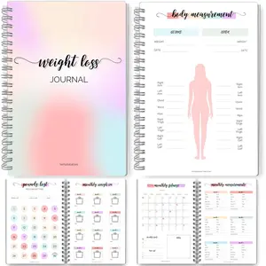 12 Month Weight Loss Journal |   Pounds Lost & Body Measurements Tracker - A5 (Rainbow)