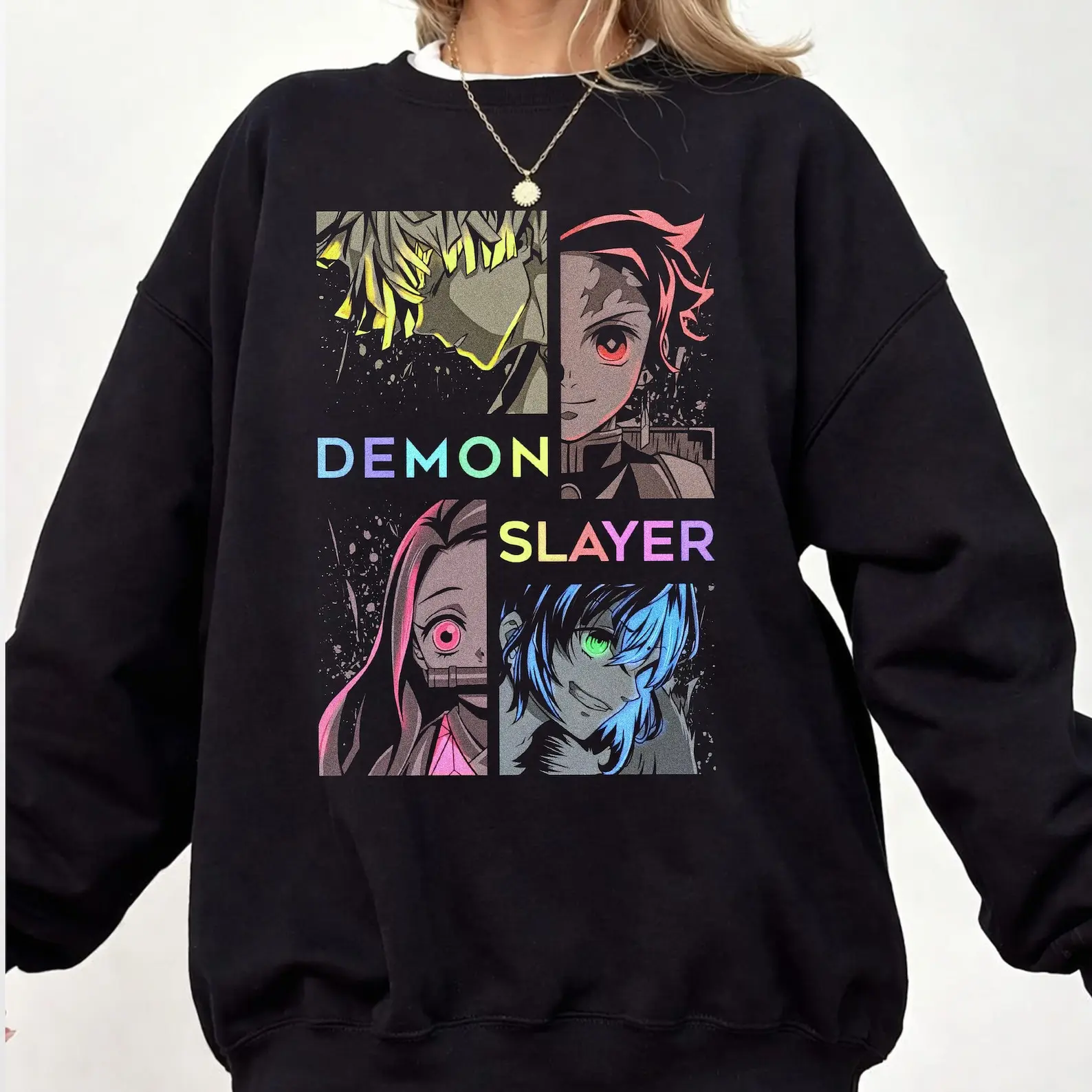 Tanjiro Nezuko Zenitsu Inosuke Anime Hoodie, Sweatshirt