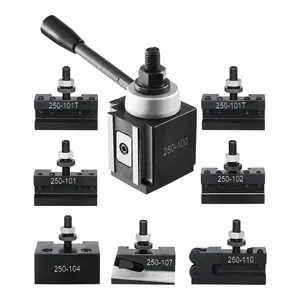 VEVOR Quick Change Tool Post Set, 8 Pcs, Includes Lathe Tool Holders, Wedge Type Tool Post with Turning Tool Holder Accessories, Fit for Mini Lathe & Metal Lathe 6"-12" Swing, Durable Steel Material