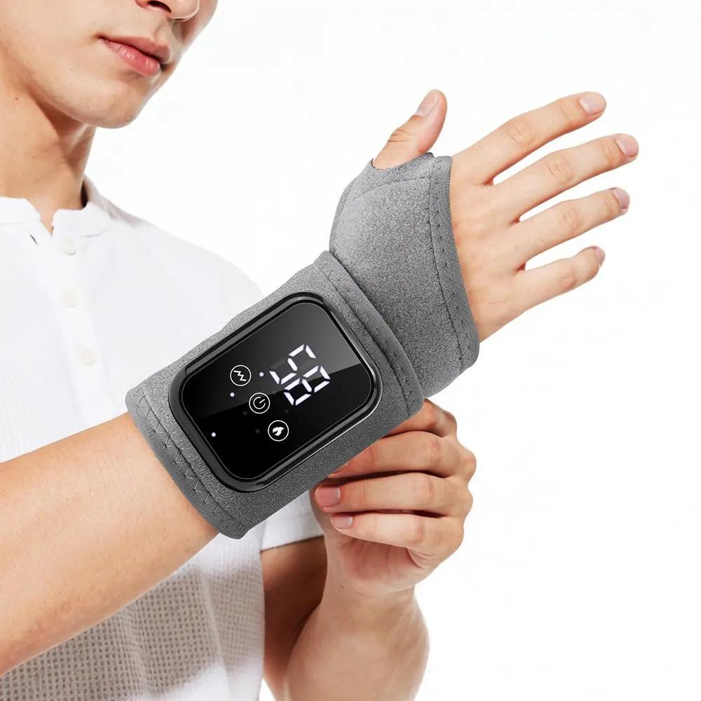 Cordless Vibrating Hand Massager with Heat,  USB Rechargeable Massagers,  Heat Therapy Heated Wrist Massager Wrap for Arthritis, Universal Fit for Left & Right Wrist, Summer Vibe,gift