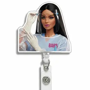 ppe hottie med barb badge reel