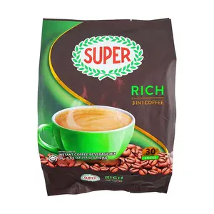 SUPER Singapore 3-in-1 Low Fat Instant Coffee Original Flavor - 20g x 30 Sachets - Rich & Creamy Blend