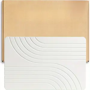 Stone Bath Mat, Diatomaceous Earth Non-Slip Stone Shower Mat - Quick Drying Absorbent Bath Mats for Bathroom - Elegant & Modern Design, Easy to Clean (23.5 x 15) - Sandstonefather's day gifts，bathroom accessories，bathroom decor set