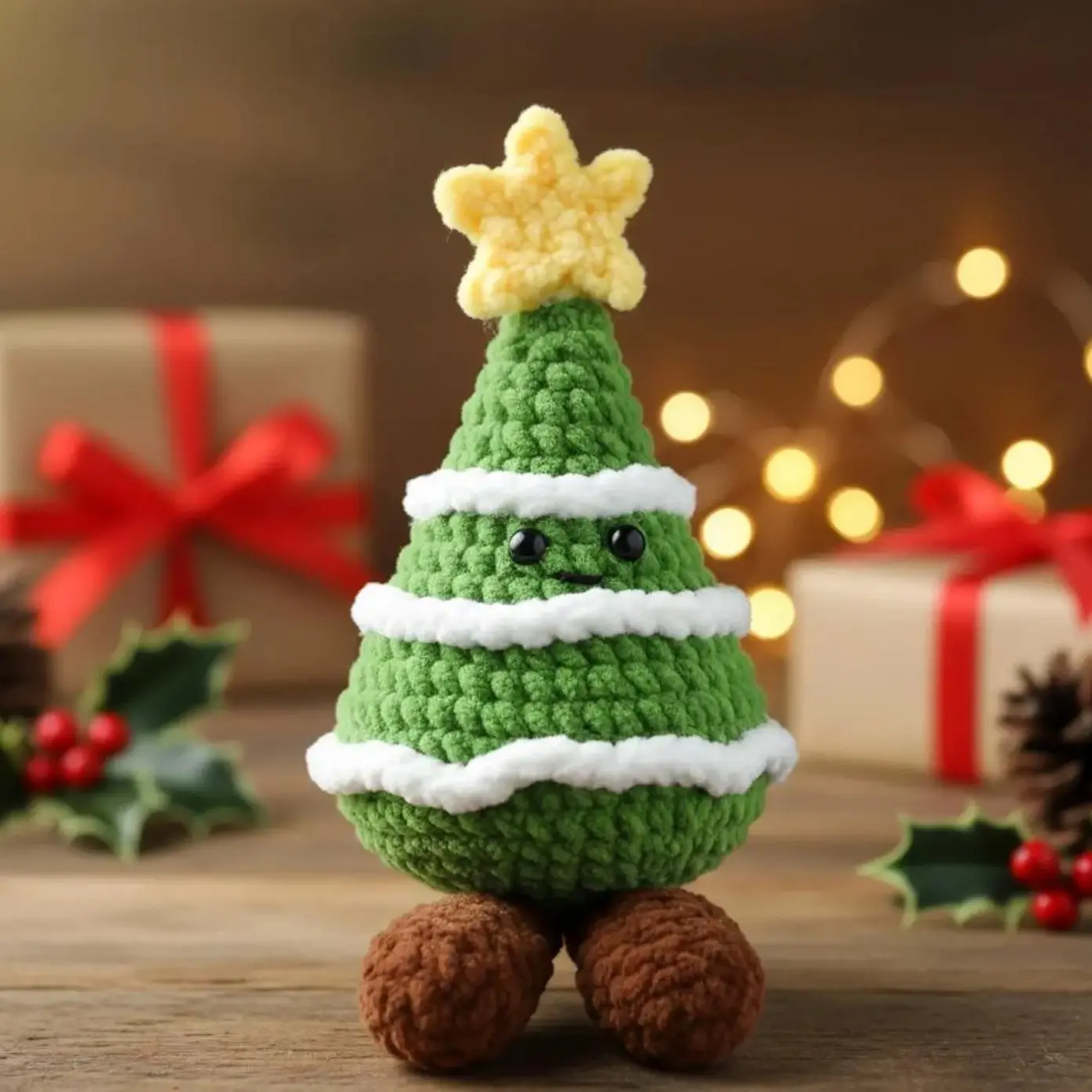 Cute Christmas Tree Crochet PDF Pattern - Cute Xmas Tree Plush Amigurumi Tutorial - Christmas Decor Crochet Pattern