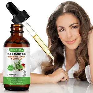 Hualijia 3-In-1 Hair Growth Serum, Rosemary & Castor Oil Blend, Promotes Scalp Health, Nourishes Hair, 60ML Liquid Formula, Haircare