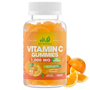 Vitamin C Gummies 1000mg – Chewable Multivitamin for Adults & Kids with Zinc for Immune & Collagen Support – Maximum Strength, Natural Orange Flavor – Gluten Free, Non-GMO, Vegetarian – 60 Gummies