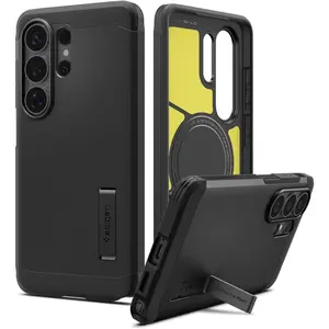 Spigen for Galaxy S26 Ultra Case, Tough Armor MagFit [Kickstand] [Compatible with MagSafe] [Military-Grade Protection] - Black