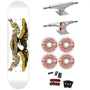 Anti Hero Premium Skateboard with Indy Trucks, Spitfire Wheels 8.75" Classic Eagle