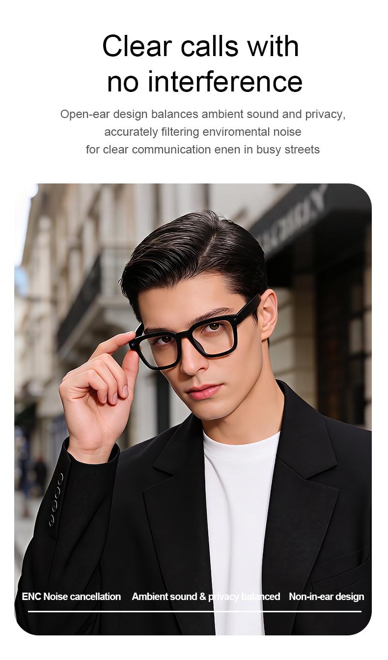 Smart Bluetooth Glasses with HD Camera, 1200p Video Recording Wearable Smart Glasses, Anti-shake Shooting Outdoor Sports Camera Sunglasses, Multifunctional Wireless Audio Glasses with Intelligent Voice Assistant, Built-in Earphone Anti-blue Light Eyeglass Smart Bluetooth Glasses with HD Camera, 1200p Video Recording Wearable Smart Glasses, Anti-shake Shooting Outdoor Sports Camera Sunglasses, Multifunctional Wireless Audio Glasses with Intelligent Voice Assistant, Built-in Earphone Anti-blue Light Eyeglass