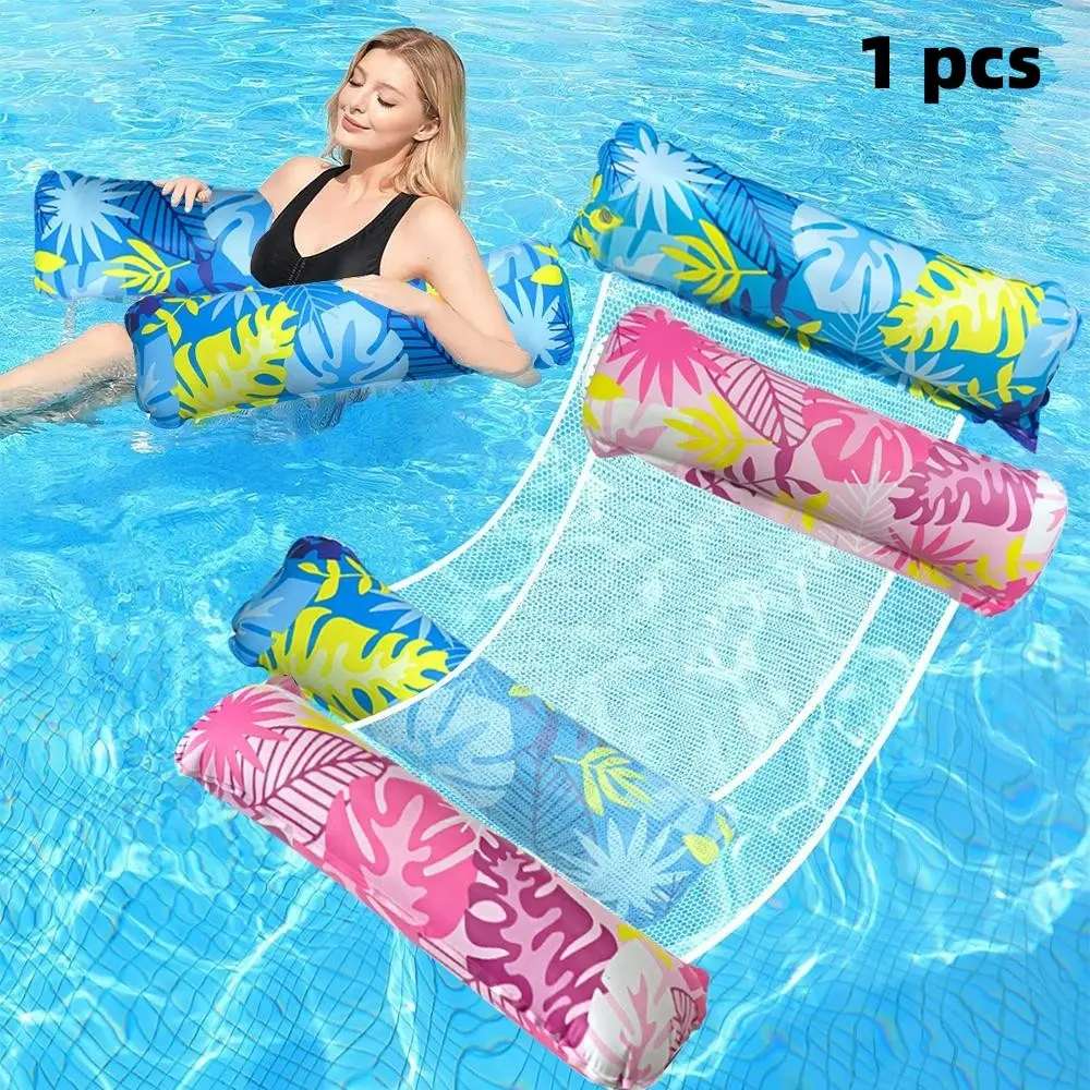 Inflatable Pool Float Set for Adults, 2-Piece Multi-Functional Pool Water Lounger, Perfect for Drifting, Relaxing, Beach Vacation Essential, Pool Floaties, Inflatable Pool Floaters