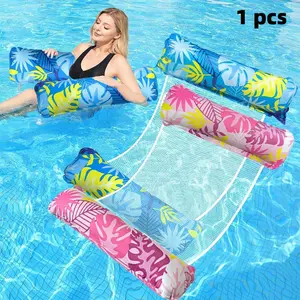 Inflatable Pool Float Set for Adults, 2-Piece Multi-Functional Pool Water Lounger, Perfect for Drifting, Relaxing, Beach Vacation Essential