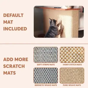 Extra Replacement Mat for Corner Cat Shelf, Sofa Scratching Mat for Cats, Woven Cat Scratch Pad, Couch Armrest Furniture Protector, Refillable Cat Scratcher Cover