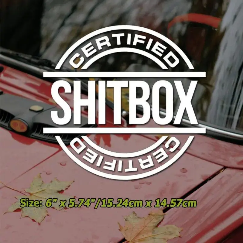 Certified Shitbox Decal Sticker, FOR Car Truck Window 2026 Decoration for your cars