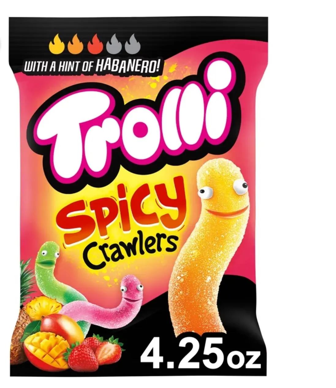 Trolli Spicy Crawlers with a Hint of Habanero 4.25oz Flavorful Candy Snack