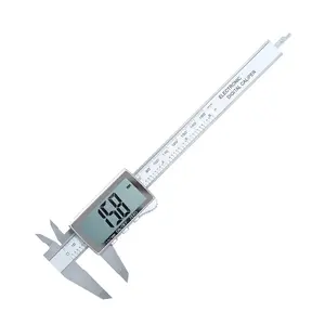 Digital display electronic vernier caliper 0-150mm high-precision measuring tool, ABS plastic lightweight and durable LCD display, non-slip button design supports inner diameter, outer diameter and depth measurement, portable digital caliper