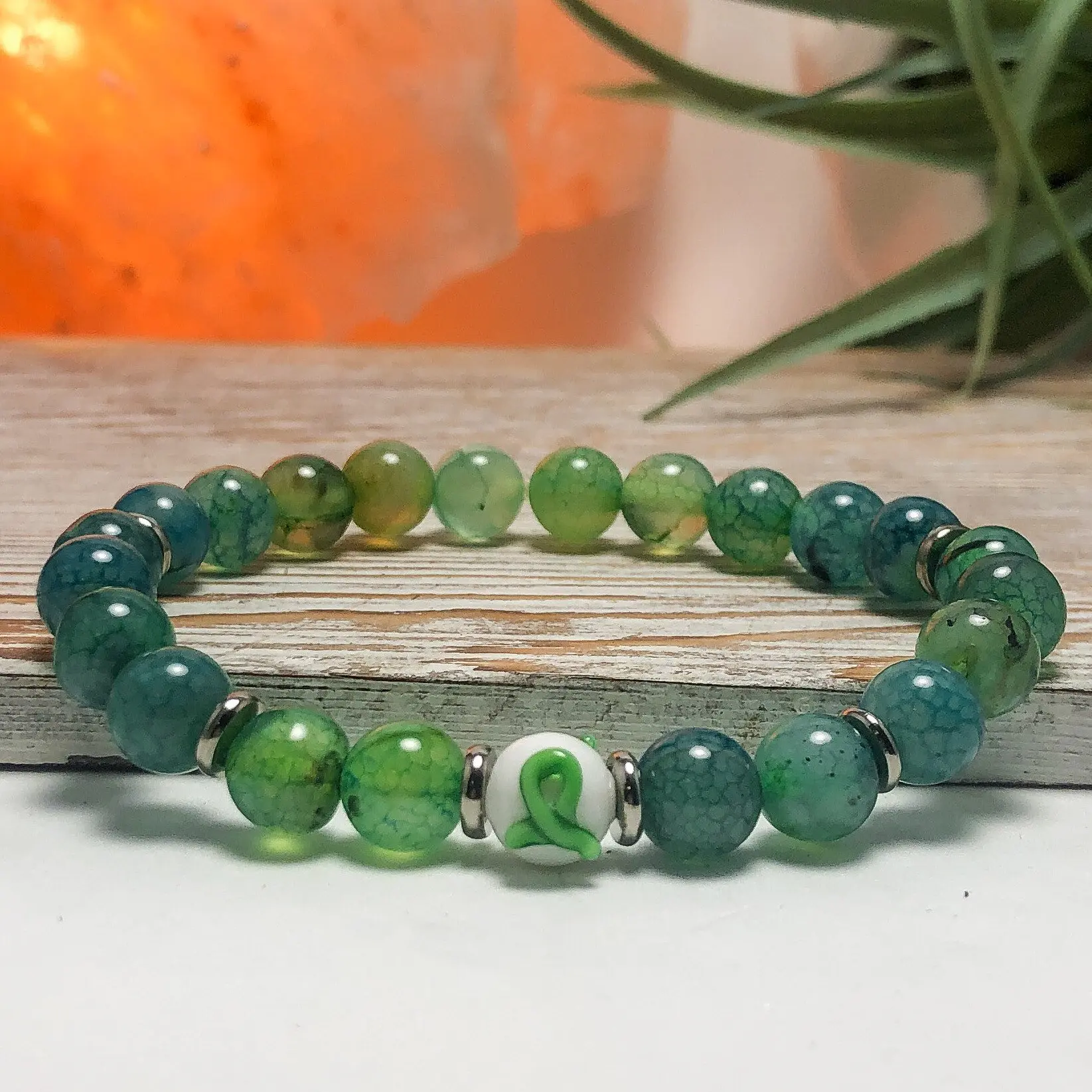 Limited Edition Non-Hodgkins Lymphoma Cancer Awareness Unisex Mens and Womens Stretchy Bracelet