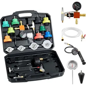 VEVOR Coolant Pressure Tester Kit, 28Pcs Radiator Vacuum Refill Kit with 4 Adapters, Universal Fit, Automotive Cooling System Pressure Tester Kit, with Pressure Pump Aluminum Alloy Purge FillerVEVOR Super Brand Day
