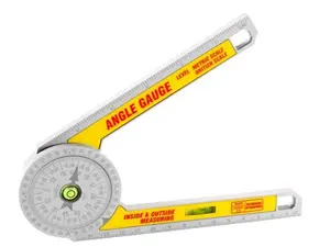 Saw Protractor Angle Ruler, 360 Degree Measure Tool ,Angle Finder Gauge with High Accuracy Bubble Level for Carpenters and All Building