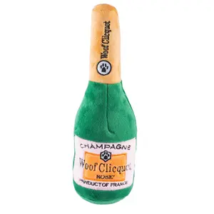 Woof Clicquot Rosé Champagne Bottle Squeaker Dog Toy