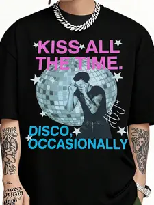 [Sale up to 40%], [Free Ship] Kiss All The Time. Disco Occasionally T-Shirt Tee Top Harry Album Merch Tour Concert Unisex