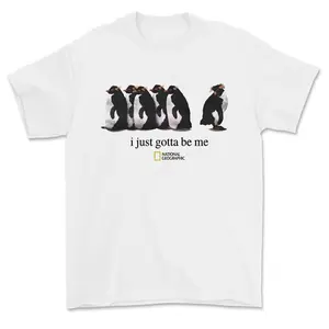 100% Cotton Golf Gift T-Shirt For Men and Women I Just Gotta Be Me National Geographic Penguin Shirt, Trending Shirt Gifts Suitable for Him, Her, Menswear Top, Tshirt men, Streetwear Tropical