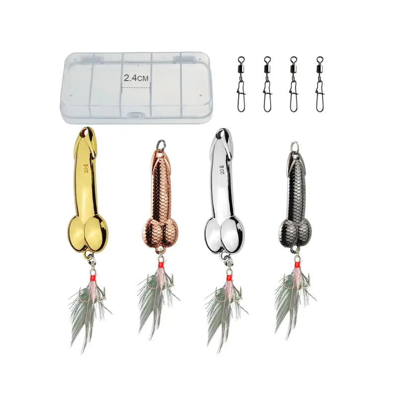 4pcs Funny Fishing Lures,Fishing Spoons Bass,FishingLure Trout Lures Spinner Baits,Fishing Tackle for Freshwater and Saltwater,,Fishing Gifts for Men