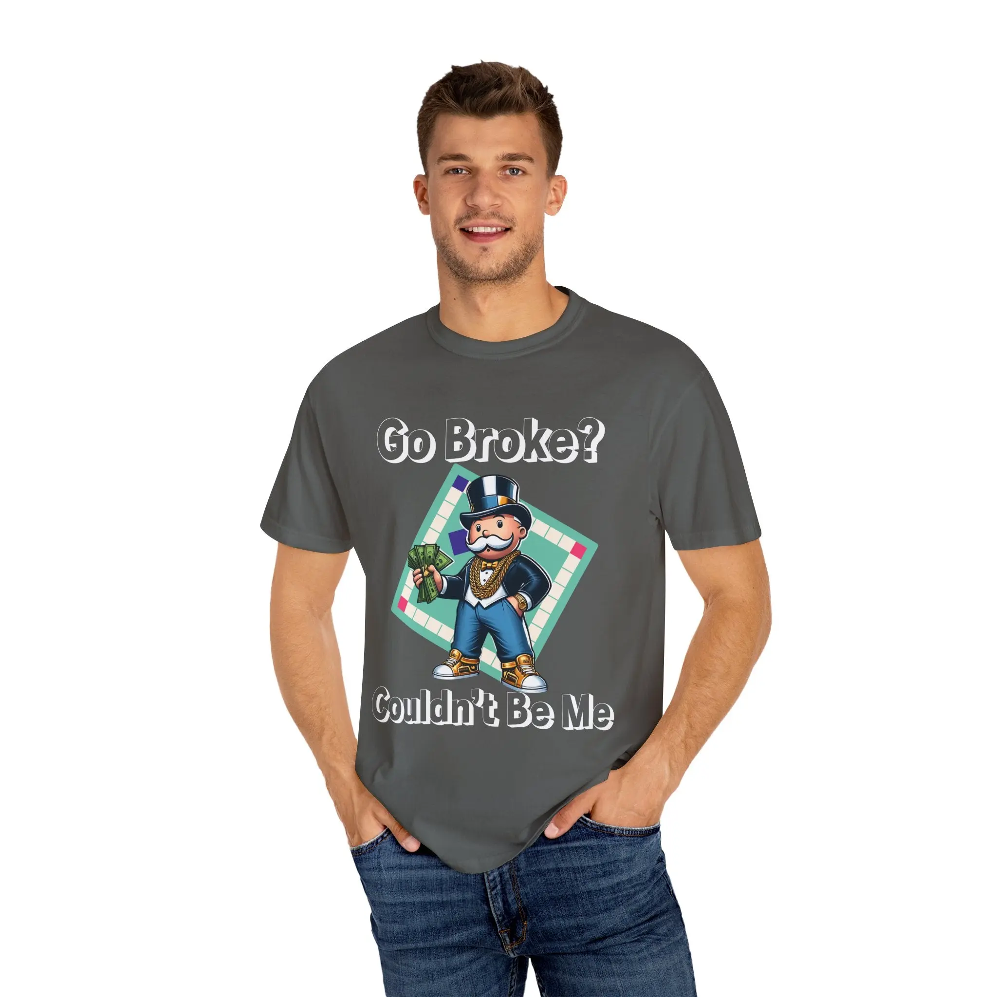 Funny Monopoly-Inspired Unisex Garment-Dyed T-Shirt