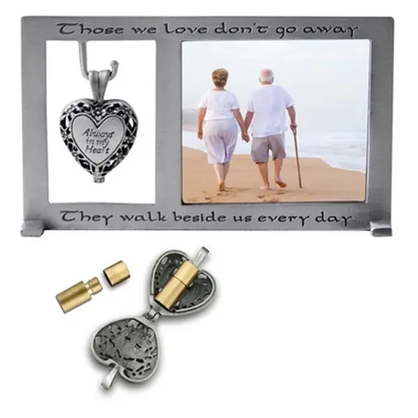 212 MAIN Memorial Photo Frame - Inspirational Angel Wing Decoration with Ashes Vial, Bereavement Gift (PF405), Inspirational Gift, Angel Wings, Ashes Holder, Every Occasion, Memorial Frame With Vial, Exceptional Quality