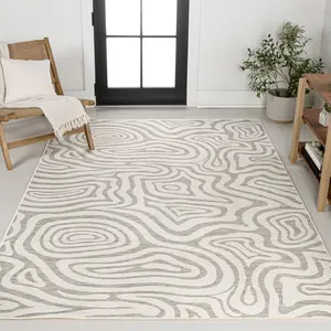 JONATHAN Y Eryx Modern Bohemian Abstract Organic Reversible Machine-Washable Indoor/Outdoor Area Rug; for Living Room, Kitchen, Bedroom, Dining Room, Patio, Porch, Backyard