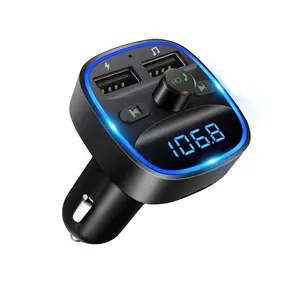 Multifunctional Car MP3 Player, 1 Box with LED Display, PD & QC Fast Charging FM Transmitter, Bluetooth-compatible Car Charger for Music Playing, Automotive Car Charger