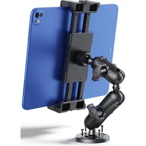 OHLPRO Heavy-Duty Drill Mount Tablet Holder Car Mount, iPad Holder for Trucks Compatible with 7-13inch inch Tablets, Adjustable Angle, Sturdy Design, Ideal for Cars, Walls, Commercial Vehicles - Screws Included