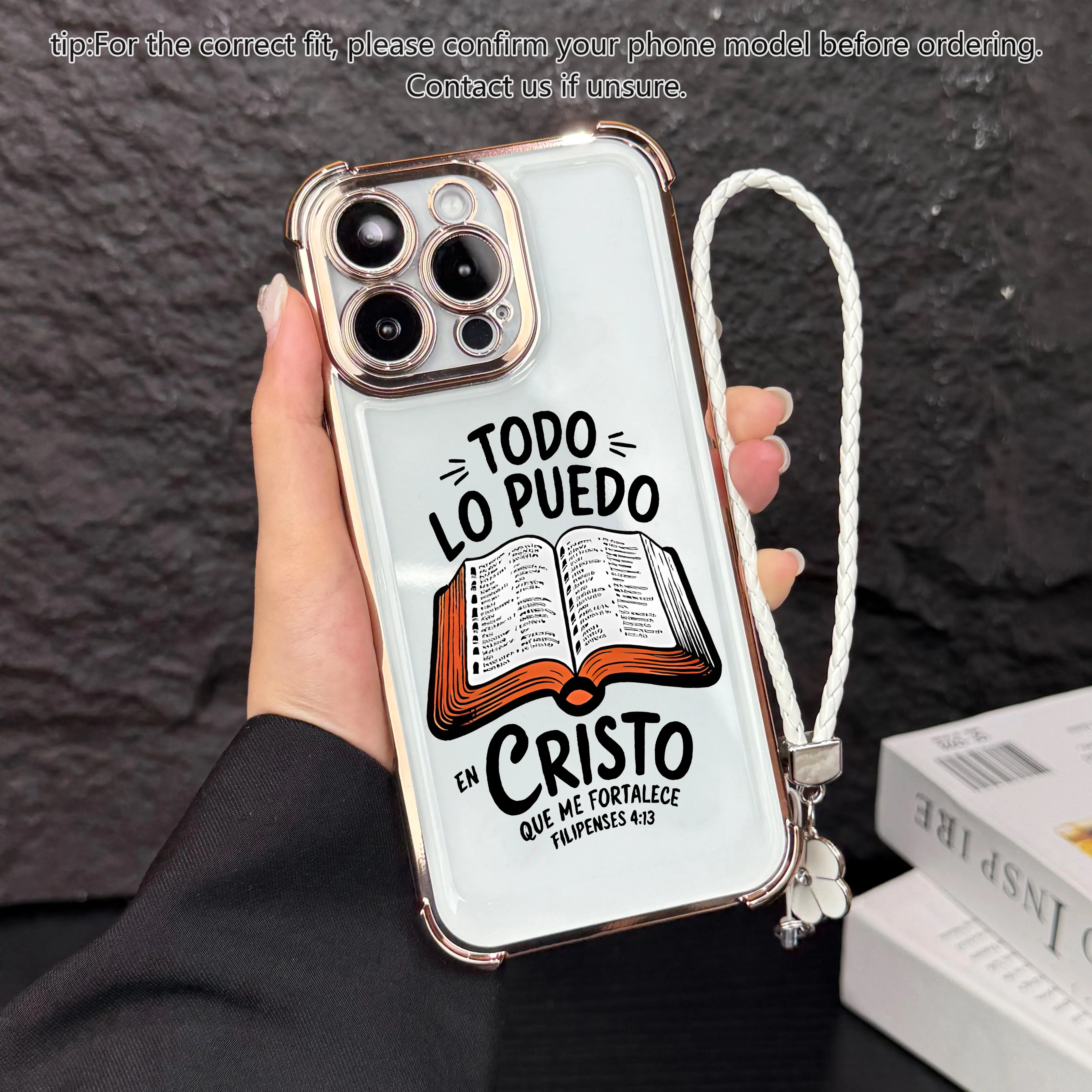 Golden+Four-leaf clover lanyard