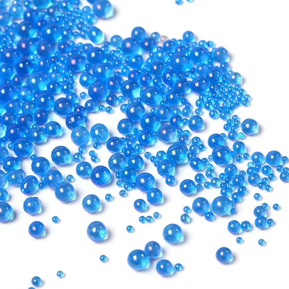Acrylic Micro Beads 0.5-3mm 40000 Pcs Premium Seed Beads for Resin Art Nail Art Jewelry Making DIY Crafts Model Building Vase Filler & Decorative Scatter (Royal Blue)