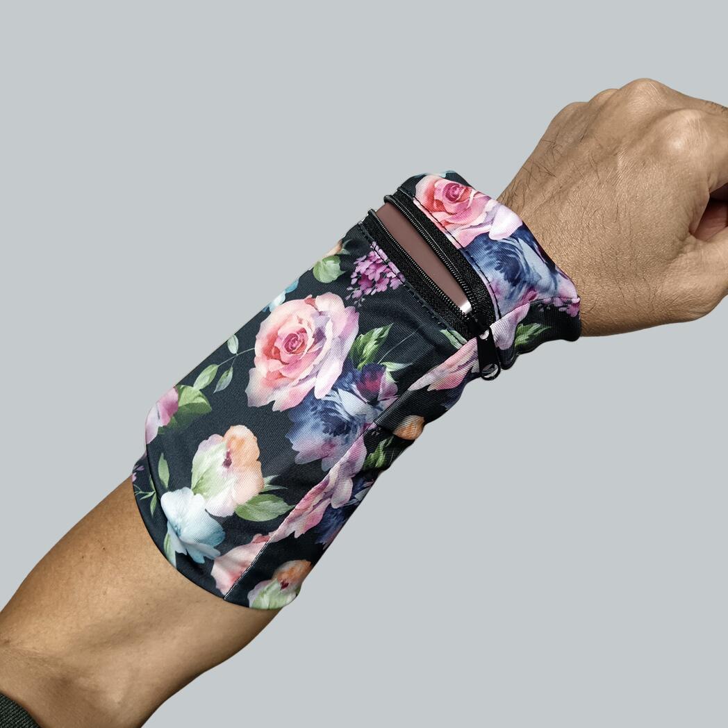3-Piece Sports Wristband Bag for Outdoor Cycling & Running Phone Armband with Zipper Multi-Purpose Storage for Coins Keys Secure Essentials Holder