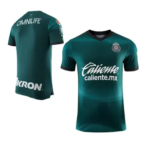 Chivas Guadalajara Green Soccer Jersey – Liga MX Football Shirt Retro Futbol Fan Jersey for Men TikTok Viral Mexican Club Soccer Kit Short Sleeve Athletic Streetwear Classic Football Tee Gift for Chivas Supporters Unisex Sportswear Top