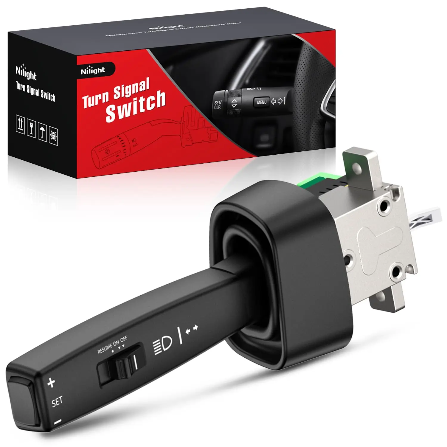 Nilight PP & ABS Multifunction Turn Signal Combination Lever Switch - Easy to Install, Exactly OEM Design, 8Pins+6Pins Direct Swap Auto Replacement Part for 2005-2012 Volvo Bus F, FL, FH, FM, FMX, NH, VN, VNL, VNM