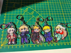 Hetalia Anime Keychains - Nordics (norway , iceland , sweden , denmark ,finland)