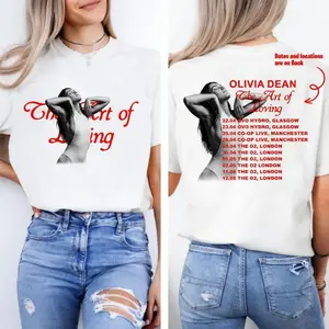 Olivia Dean The Art of Loving World Tour 2026 T Shirt, UK Concert Graphic Tee, Music Lover Fan Shirt, Vintage Style Merch, Unisex Casual Streetwear Top