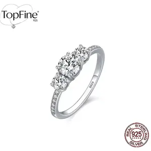 Elegant 925 Sterling Silver Ring with 3 Large Cubic Zircon - Sparkling Engagement, Wedding, Anniversary, and Formal Gift for Women, Ideal for Daily Wear, Holidays, and Special Occasions, Wedding RinglElegant Ring Design Durable Metal, Sterling Silver Ring