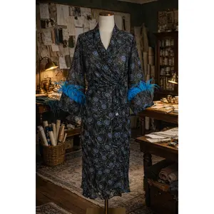 Marlene Wrap Dress in Mimosa Azul