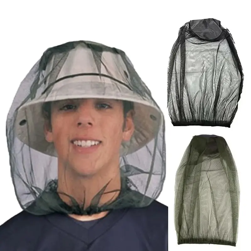 4 Pcs Mosquito Head Net Mesh Face Cover, Breathable Outdoor Insect Bug Protection Hood, Ideal for Camping, Hiking, Fishing, Gardening