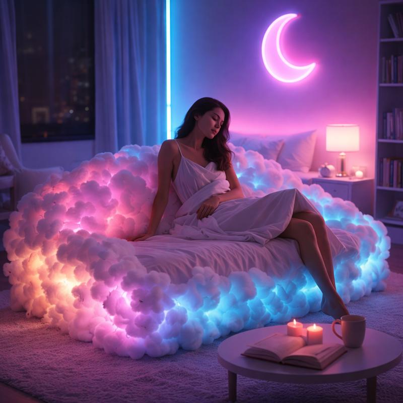 3D RGB LED Cloud Light with DIY Installation Multi-Color Lighting Lightning Effect & Music Rhythm Sync Perfect for Valentine’s Day Indoor Ambient Decor Includes a 5M RGB LED Strip Kit