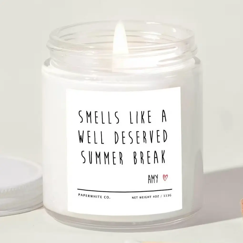 Teacher Gift Teacher Appreciation, Personalized Teacher Candle, Gifts For Teacher End of Year Teacher Gift Smells Like Summer Break, Personalized Teacher Appreciation Week Gift, Gift for Teacher, Teacher Gift Ideas, Custom Teacher Gift