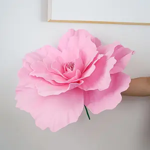 A large peony flower, measuring 13.78 inches, is suitable for wedding celebrations, outdoor parties, home decoration, Centerpiece. This oversized decoration is suitable for various occasions Artificial Flower Decoration