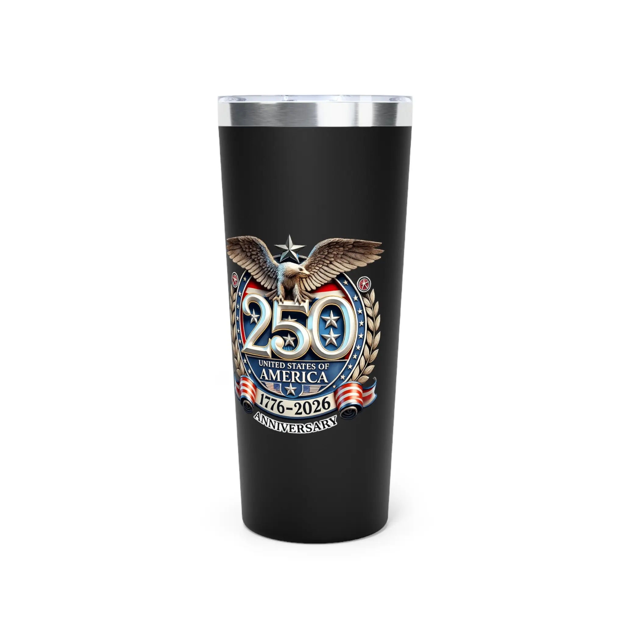 22oz Freedom Copper Vacuum Insulated Water Bottle Tumbler - Transparent, Portable, Double-Wall Stainless Steel, Non-Toxic, Travel-Friendly Kitchenware Drinkware with Lid, Non-Toxic Water Bottles, Travel-Friendly Water Bottles