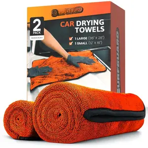 Drying Microfiber Towels,  Cleaning Cloth Towel with No Streaks, ,  Water Absorbent & Scratch Free, Super Soft Detailing & Buffing Towels for , 2-Pack